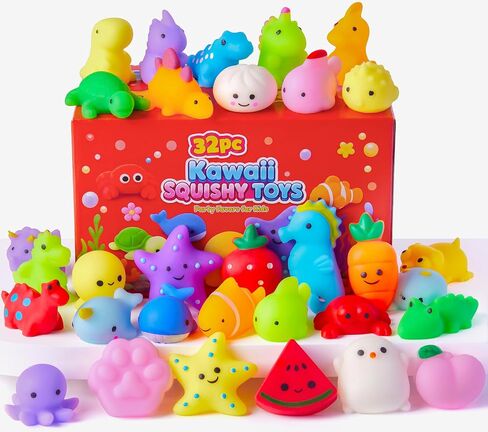 32 Pack Mini Squishy Toys,Party Favors for Kids 4-8 8-12,Mochi Sensory Toys in Saudi Arabia