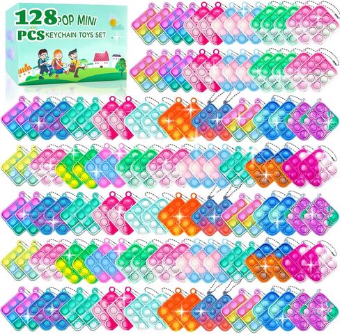 36 pcs Kids Party Favors Easter Eggs Fillers Easter Basket Stuffers Sensory Fidget Toys Mini Pop it Keychain Bulk Stocking Stuffer Kid Classroom Prize Box Gifts Goodie Bag Stuffers Pinata Fillers in Saudi Arabia