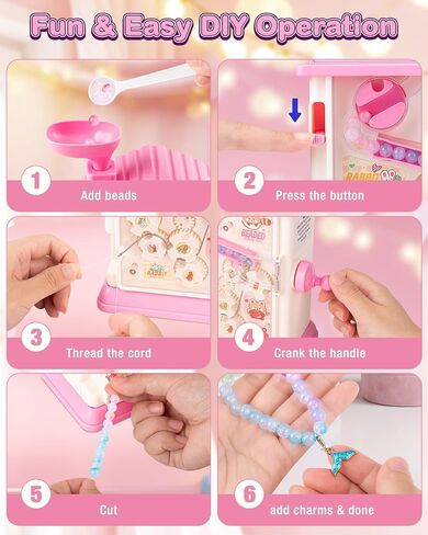 Aywewii Bracelet Making Kit, 800+PCS Beads DIY Jewelry Gift for Girls 6-12 in Saudi Arabia