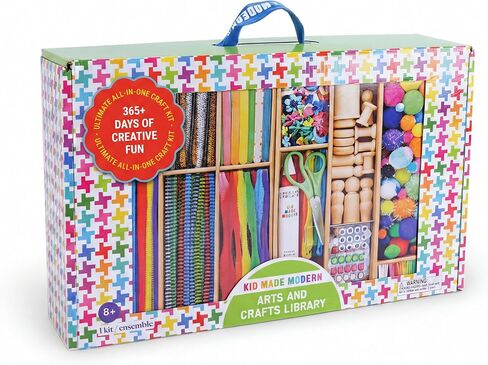 Kid Made Modern Arts and Craft Kit – A DIY 3.8 Pounds of Hobby Craft Supplies & Materials Box for Creative Art Projects for Kids Age 4 5 6 7 8 9 10 11 & 12 Year Old Girls & Boys in Saudi Arabia