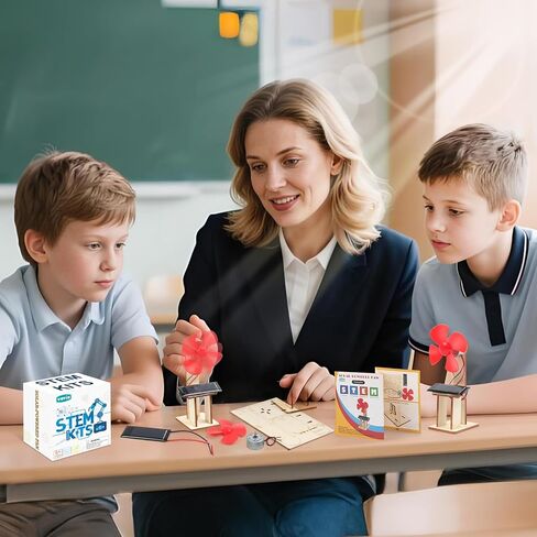 6 Set Solar Fan STEM Kits for Kids Ages 6-12, Science Kits for Classroom in Kuwait