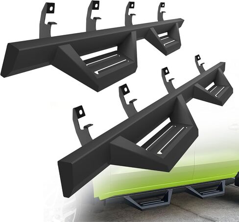 ONINE Drop Steps Custom Fit 2019-2024 Chevy Silverado/Gmc Sierra 1500 & 2020-2024 Chevy Silverado/Gmc Sierra 2500HD 3500HD Crew Cab Running Board Side Step Nerf Bar Rock Slider, Textured Black in Kuwait