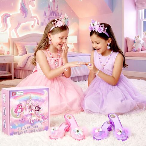 Princess Dress Up Shoes for Girls, Unicorn Toys for Girls Age 4-6 in Kuwait