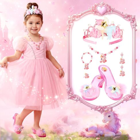 Princess Dress Up Shoes for Girls, Unicorn Toys for Girls Age 4-6 in Kuwait