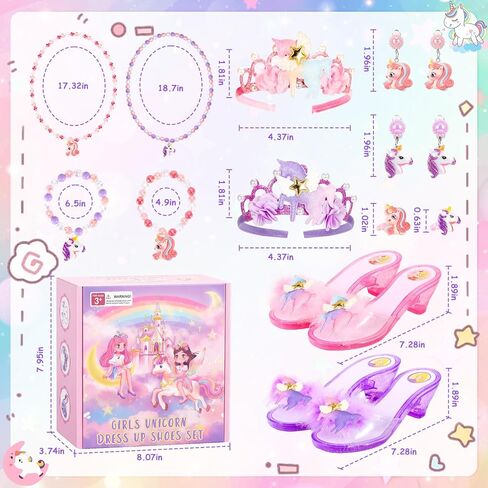Princess Dress Up Shoes for Girls, Unicorn Toys for Girls Age 4-6 in Kuwait