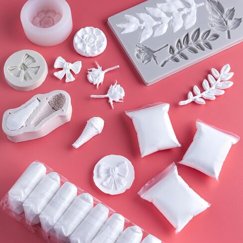 White Air Dry Clay for Kids - 36 Individually Bagged Airdry Clays for Arts & Crafts - Soft, Squishy Cosplay Foam Slim Clay for Home & School - Moldable, No-Mess Air Dry Modeling Clay - 12 Ounces in Saudi Arabia