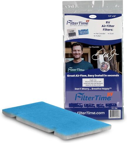 فلتر هواء RV FT-714 مسببات الحساسية من Filter Time RV 7.5 بوصة × 14 بوصة بديل فلتر مكيف لشبكة الهواء دوميتيك in Kuwait