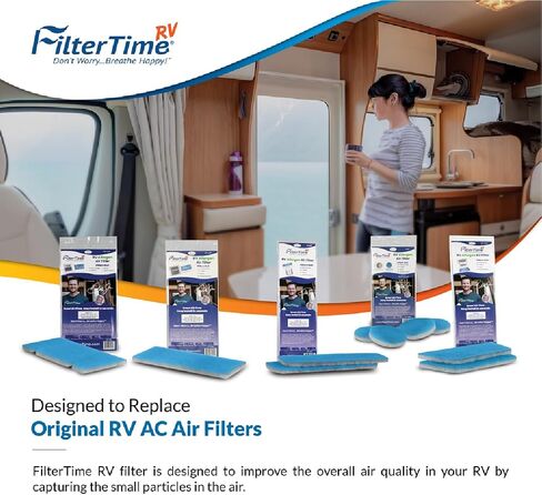 فلتر هواء RV FT-714 مسببات الحساسية من Filter Time RV 7.5 بوصة × 14 بوصة بديل فلتر مكيف لشبكة الهواء دوميتيك in Kuwait
