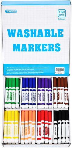 Rarlan Washable Markers Bulk for Kids, Bulk pack, 12 Colors, 240 Count in Saudi Arabia