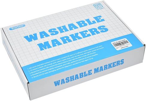 Rarlan Washable Markers Bulk for Kids, Bulk pack, 12 Colors, 240 Count in Kuwait