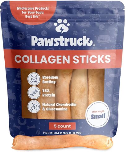 Pawstruck Small Collagen Sticks 100% Natural Beef Chews for Dogs, 5 Pack in Kuwait