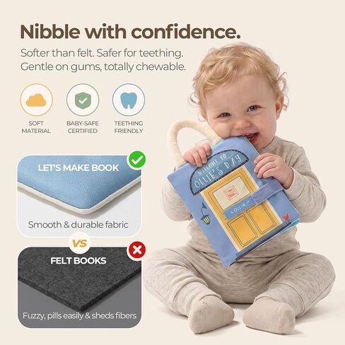 let's make Busy Book for Babies 6-12 Months, Soft, Quiet Baby Activity Book in Saudi Arabia