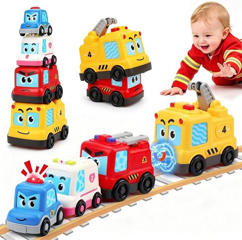Montessori Magnetic Stacking Nesting Car Crawling Toys for Toddlers 1-3 in Kuwait