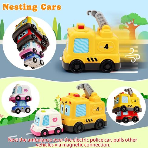 Montessori Magnetic Stacking Nesting Car Crawling Toys for Toddlers 1-3 in Kuwait