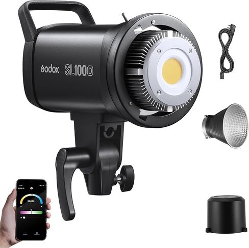غودوكس مصباح فيديو LED اس ال-60 واط CRI 95+ SL60W ابيض 5600 كلفن اصدار 60WS حامل بوينز + عاكس in Kuwait