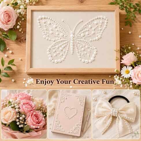 570 Pcs Pearl Stickers for Crafts Glitter Letter Alphabet Stickers Self Adhesive White Letter Sticker Stick On Pearls for Scrapbook Crafting Hair Face Wedding in Saudi Arabia