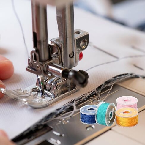 100Pcs Bobbins Sewing Threads Kit 50 Colors 500 Yards Sewing Polyester Thread Spools with 50Pcs Same Color Prewound Bobbins for Hand Sewing DIY Emergency Travel Sewing Machine Use (50 Colors) in Kuwait