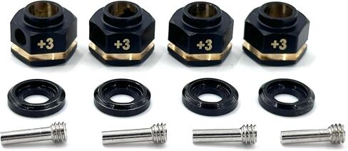 12mm Wheel Hex Hub Extension Adapters for TRX4 TRX6 RC Crawlers, CNC Machined Brass Wheel Spacers (20mm) in Saudi Arabia