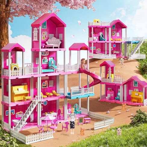 Pink Girl House Playset for Kids 3-8 Years Old - Girl Toy in Saudi Arabia