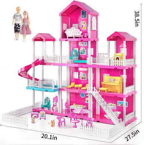 Pink Girl House Playset for Kids 3-8 Years Old - Girl Toy in Saudi Arabia
