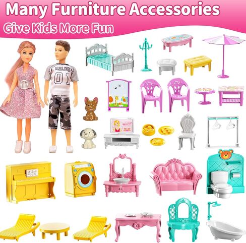Pink Girl House Playset for Kids 3-8 Years Old - Girl Toy in Saudi Arabia