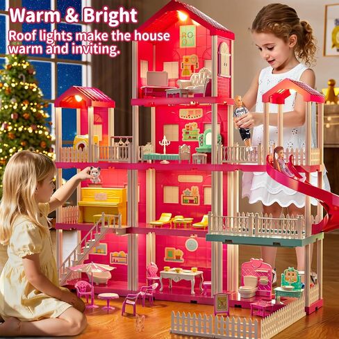 Pink Girl House Playset for Kids 3-8 Years Old - Girl Toy in Saudi Arabia