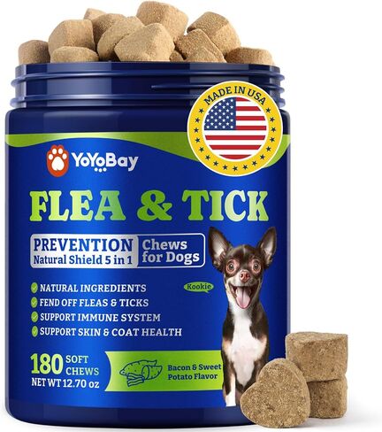 Flea & Tick Prevention for Dogs Chewables,Oral Flea Pills, Dogs Supplement in Kuwait