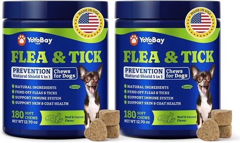 Flea & Tick Prevention for Dogs Chewables,Oral Flea Pills, Dogs Supplement in Kuwait