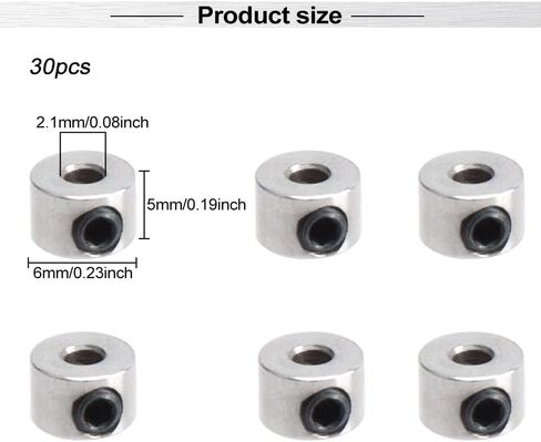 30 Pack RC Airplane Wheel Collars, 2.1 mm Landing Gear Stops in Saudi Arabia