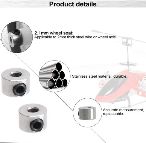 30 Pack RC Airplane Wheel Collars, 2.1 mm Landing Gear Stops in Saudi Arabia