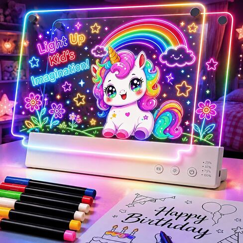 16" Rechargeable LED Drawing Board for Kids, 2-Layer Light Up Doodle Board in Saudi Arabia