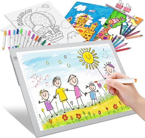 15“ Rechargeable Drawing Board Kit, Light Box Trace Pad Copy Table for Kids in Kuwait