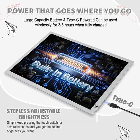 15“ Rechargeable Drawing Board Kit, Light Box Trace Pad Copy Table for Kids in Kuwait