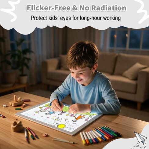 15“ Rechargeable Drawing Board Kit, Light Box Trace Pad Copy Table for Kids in Kuwait