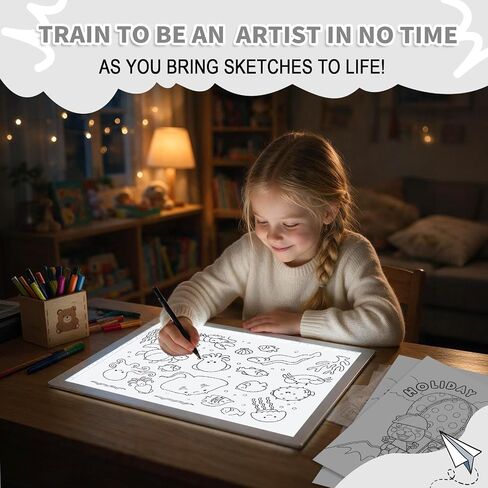 15“ Rechargeable Drawing Board Kit, Light Box Trace Pad Copy Table for Kids in Kuwait