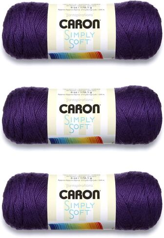 Caron Simply Soft Solids Yarn (4) Medium Gauge 100% Acrylic - 6 oz - Off White - Machine Wash & Dry in Kuwait