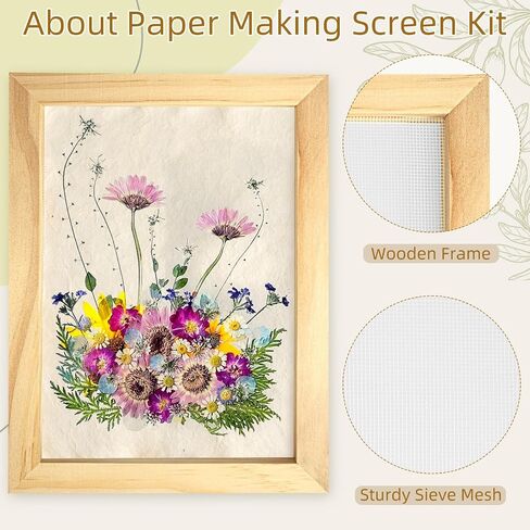 Erthskda Set of 4 Paper Making Screen Kit, Wooden Mould and Deckle Set in Kuwait
