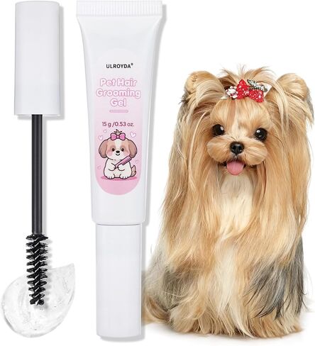 Dog Facial Hair Styling Gel – Gentle Grooming for Eyes & Nose Flyaways, No Alcohol Formula for Small Long-Haired Dogs & Cats, for Daily Use & Styling, 0.53 oz in Kuwait