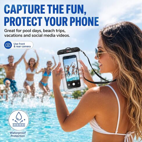 Kona Submariner Waterproof Phone Pouch - Floating Waterproof Phone Protector Ideal for iPhone | Ultimate Protection Waterproof Phone Case Ensures Safety - Universal Waterproof Pouch Keeps Phone Dry in Kuwait