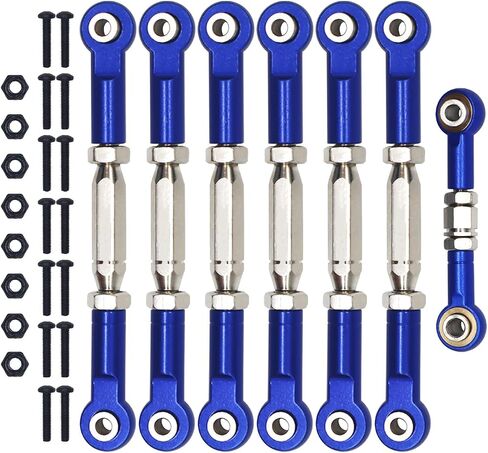 Aluminum Adjustable Turnbuckles Camber Link Upgrade Parts for Traxxas 1/10 Rustler 2WD/4X4, Slash 4X4/2WD, Stampede 4X4/2WD VXL, Hoss 4x4, 7 PCS (Pale Blue) in Saudi Arabia