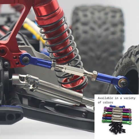 Aluminum Adjustable Turnbuckles Camber Link Upgrade Parts for Traxxas 1/10 Rustler 2WD/4X4, Slash 4X4/2WD, Stampede 4X4/2WD VXL, Hoss 4x4, 7 PCS (Pale Blue) in Saudi Arabia