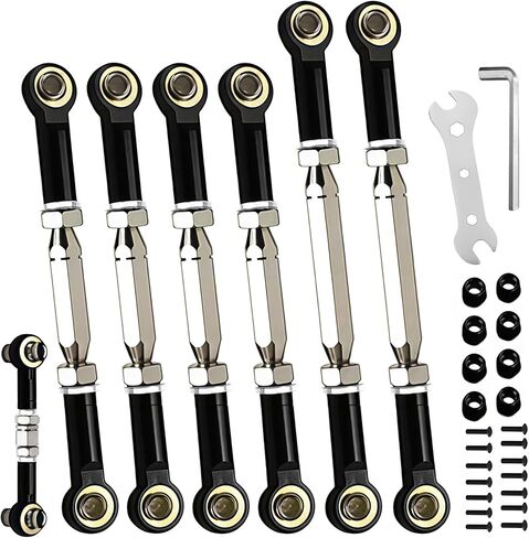 Stainless Steel Turnbuckles Tie Rods Fit for Slash Rustler 2WD 4x4 Silver in Kuwait