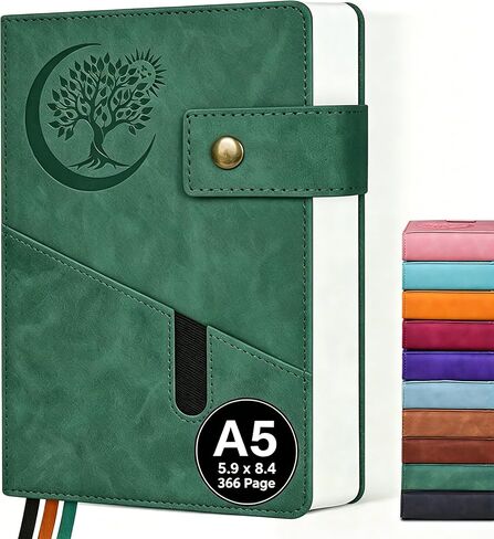 365 Page Thick Lined Journal Notebook for Men Women, A5 Leather Journals for Writing, Hardcover Notebooks for Work, School, Note Taking,Travel, Business,Personal Diary, College Ruled 5.9" x 8.4" in Kuwait