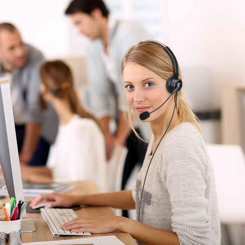 Callez Phone Headsets RJ9 with Noise Cancelling Mic for Polycom VVX Phones in Kuwait