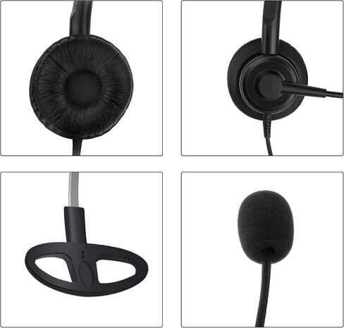 Callez Phone Headsets RJ9 with Noise Cancelling Mic for Polycom VVX Phones in Kuwait