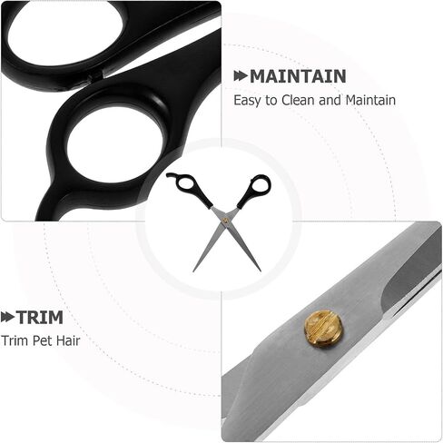 5pcs PET Straight Grooming Scissors with Ergonomic Handle in Kuwait