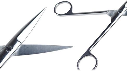 2pcs PET Grooming Scissors Stainless Steel Straight Curved Heads in Kuwait