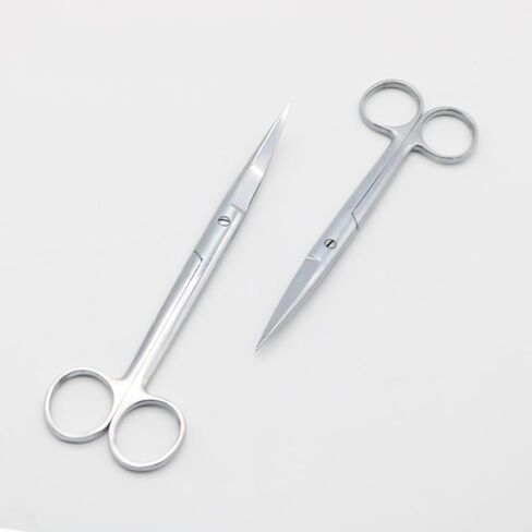 2pcs PET Grooming Scissors Stainless Steel Straight Curved Heads in Kuwait