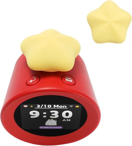 Soft Silicone Protective Cap for Nintendo Alarmo Clock, 3D Star Design Alarmo Top Button Cover, Soft-Touch Dust-Proof & Scratch-Proof Silicone Protector, Perfect Accessory for Alarmo(Pink) in Kuwait