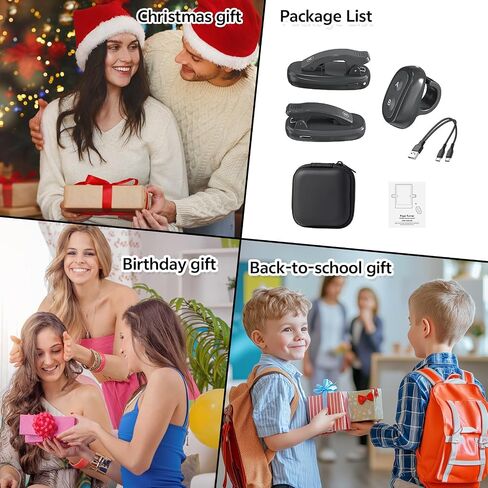 Dual Clip Page Turner for Kindle, Hands-Free Reading (Ring-Black) in Kuwait